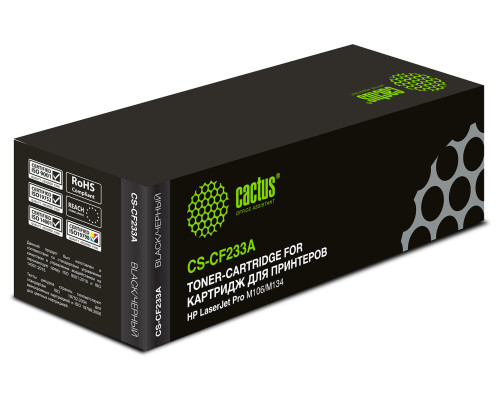 Картридж Cactus CS-CF233A CF233A для HP LJ Pro M106/M134, черный (2300 стр.) Картридж Cactus CS-CF233A CF233A для HP LJ Pro M106/M134, черный (2300 стр.)