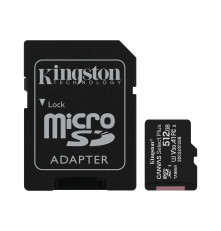 Карта памяти Kingston 512GB microSDXC Canvas Select Plus, A1 C10, адаптер