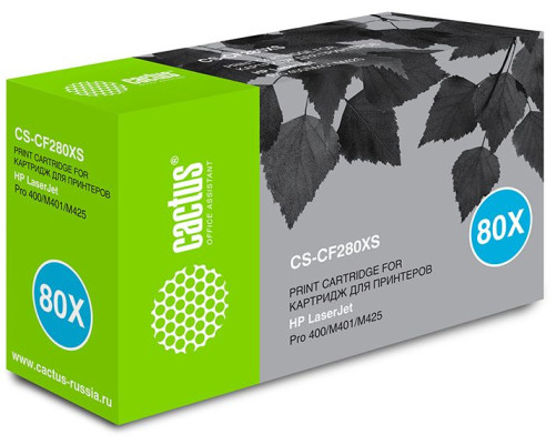 Картридж лазерный Cactus CS-CF280XS CF280X для HP LJ Pro 400/M401/M425, черный (6900 стр.) Картридж лазерный Cactus CS-CF280XS CF280X для HP LJ Pro 400/M401/M425, черный (6900 стр.)