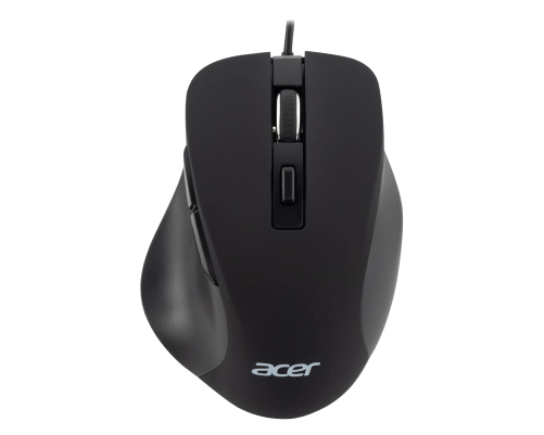 Мышь проводная Acer OMW120, 6 кнопок, 2000 dpi, USB, черный