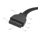 Планка в корпус USB 3.0, 2 порта 20 pin на 4 внешних порта, 0.58m, черный, GCR-55564