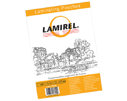 Пленка для ламинирования  Lamirel А5, 75мкм, 100 шт.