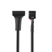 Адаптер USB 2.0/19 pin USB 3.0, 0.15 м, черный