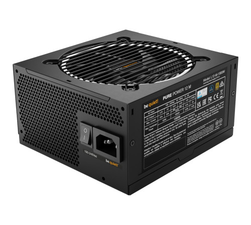 Блоки питания 1000 Вт be quiet! PURE POWER 12 M, черный