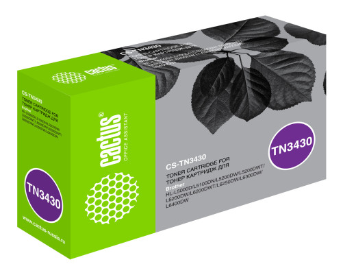 Картридж лазерный Cactus CS-TN3430 TN-3430 для Brother HL L5000/5100/5200/6250/6300/6400 (3000 стр.) Картридж лазерный Cactus CS-TN3430 TN-3430 для Brother HL L5000/5100/5200/6250/6300/6400 (3000 стр.)