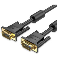 Кабель Vention VGA 15M/15M, ферритовые фильтры,  2 м, черный