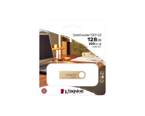 Накопитель USB Flash Drive Kingston 128GB DataTraveler SE9 G3, серебристый Накопитель USB Flash Drive Kingston 128GB DataTraveler SE9 G3, серебристый