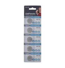 Элементы питания GoPower CR1620 BL5 Lithium 3V, 5 шт.