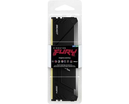 Модуль оперативной памяти Kingston 16GB DDR4-3600 FURY Beast RGB KF436C18BB2A/16 Модуль оперативной памяти Kingston 16GB DDR4-3600 FURY Beast RGB KF436C18BB2A/16