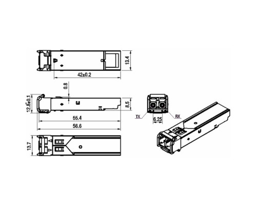 Трансивер SNR SFP+C55-10 Трансивер SNR SFP+C55-10