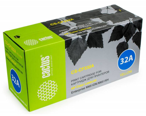 Картридж лазерный Cactus CS-CF332A CF332A для HP CLJ M651dn/M651n/M651xh, желтый (15000 стр.) Картридж лазерный Cactus CS-CF332A CF332A для HP CLJ M651dn/M651n/M651xh, желтый (15000 стр.)