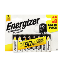 Элемент питания Energizer Alkaline power LR6 AA BL8, Alkaline, 1.5V (8 шт.)