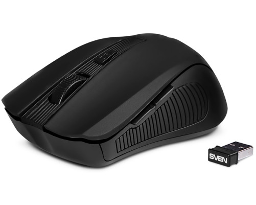 Мышь беспроводная SVEN RX-350W, 6 кнопок, 600-1400 dpi, SoftTouch, черный
