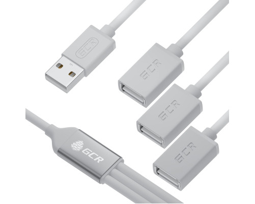 USB разветвитель гибкий Greenconnect GCR-53354, 0.35 м, белый USB разветвитель гибкий Greenconnect GCR-53354, 0.35 м, белый