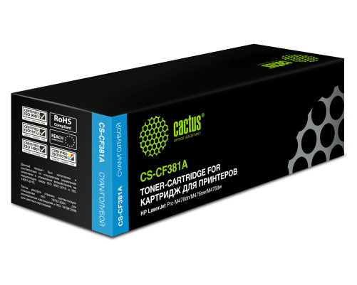 Картридж лазерный Cactus CS-CF381A CF381A для HP LJ Pro M476dn/M476nw/M476dw, голубой (2700 стр.) Картридж лазерный Cactus CS-CF381A CF381A для HP LJ Pro M476dn/M476nw/M476dw, голубой (2700 стр.)