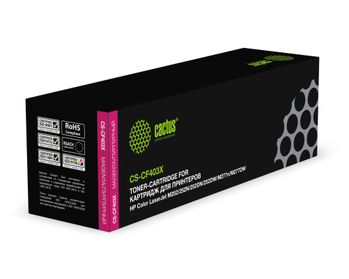 Картридж лазерный Cactus CS-CF403X CF403X для HP CLJ M252/252N/252DN/252DW/M277, пурпурный (2300 стр.) Картридж лазерный Cactus CS-CF403X CF403X для HP CLJ M252/252N/252DN/252DW/M277, пурпурный (2300 стр.)