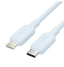 Кабель Vention USB 2.0 CM/Lightning 8M для iPad/iPhone 3A - 1м, голубой
