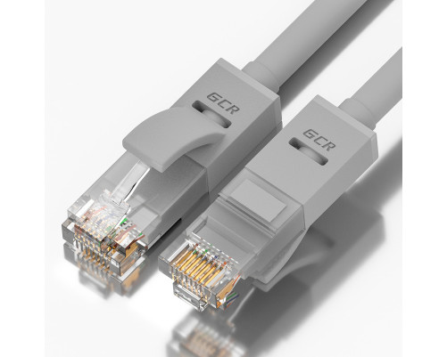 Патч-корд прямой 3 м, UTP кат.5e, серый, 24 AWG, GCR-LNC03-3.0m