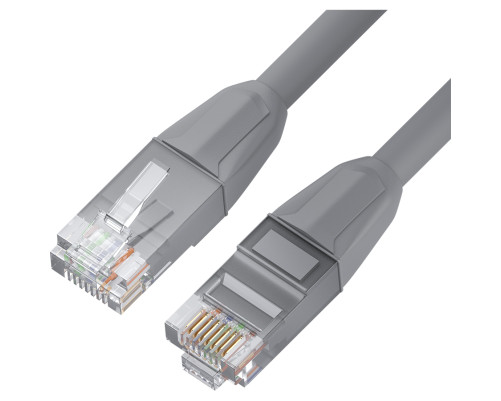 Патч-корд прямой 7.5m LSZH UTP кат.6, серый, 24 AWG, литой без фиксатора, ethernet high speed, RJ45, T568B, GCR-52753 Патч-корд прямой 7.5m LSZH UTP кат.6, серый, 24 AWG, литой без фиксатора, ethernet high speed, RJ45, T568B, GCR-52753