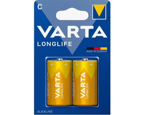 Элемент питания Varta LONGLIFE LR14 C BL2 Alkaline 1.5V (4114) (2 шт.) Элемент питания Varta LONGLIFE LR14 C BL2 Alkaline 1.5V (4114) (2 шт.)