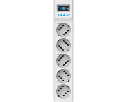 Сетевой фильтр Pilot SG5 5 outlets (GP), 10A / 2.2kVt, automatic circuit-breaker, 1.8 м Сетевой фильтр Pilot SG5 5 outlets (GP), 10A / 2.2kVt, automatic circuit-breaker, 1.8 м