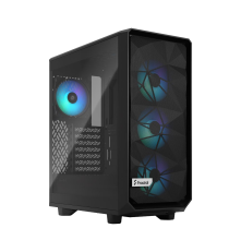 Корпус Fractal Design Meshify 2 Compact Lite RGB TG Light Tint, черный