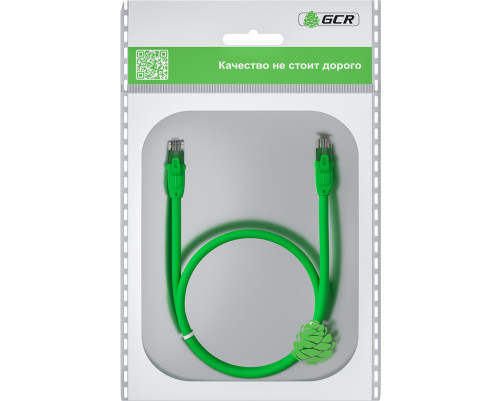 Патч-корд прямой 20.0m UTP кат.6, зеленый, 24 AWG, ethernet high speed, RJ45, T568B, GCR-52394 Патч-корд прямой 20.0m UTP кат.6, зеленый, 24 AWG, ethernet high speed, RJ45, T568B, GCR-52394