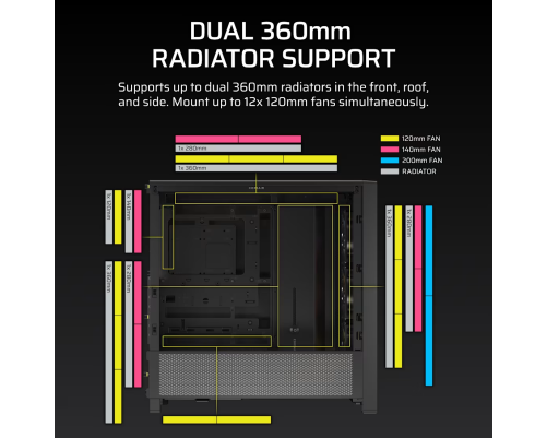 Корпус Corsair Frame 4000D RS ARGB, черный Корпус Corsair Frame 4000D RS ARGB, черный
