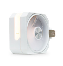 Вентилятор для процессора HSPD A116 WHITE ARGB cover (250W, 4-pin PWM, 155mm, Al/Cu, 6x6mm, ARGB cover, 1x120mm, 68CFM, 25dBA, 1650RPM, S: 1851/1700/1200/20XX/115X/13XX, AM5/AM4/AM3/AM2/AM3+/AM2+/FM2/FM1, white)