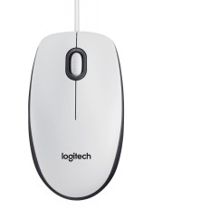 Мышь проводная Logitech M100, белый