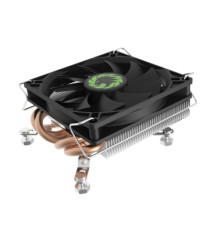 Вентилятор для процессора Gamemax A96 (130W, 4-pin PWM, 36mm, Al/Cu, 4x6mm, 1x90mm, 48.3CFM, 33dBA, 3000RPM, S: 1851/1700/1200/115X, AM5/AM4, black)
