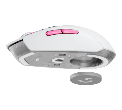 Мышь беспроводная игровая Logitech G309 LIGHTSPEED Ayaka Special Edition, белый/серый/розовый