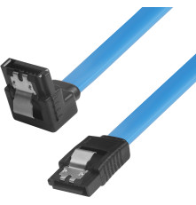 Кабель SATA III - SATA III, 26 AWG, 7pin /7pin, угловой разъем, медь, 0.5 м