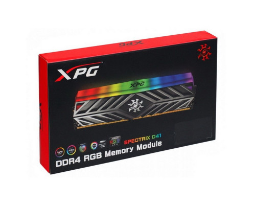 Модуль оперативной памяти ADATA XPG Spectrix D41 RGB AX4U360016G18I-DT41 32GB DDR4 3600 DIMM Non-ECC, CL18, 1.35V, 2 x 16GB, RTL (934482) Модуль оперативной памяти ADATA XPG Spectrix D41 RGB AX4U360016G18I-DT41 32GB DDR4 3600 DIMM Non-ECC, CL18, 1.35V, 2 x 16GB, RTL (934482)