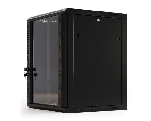 Шкаф Hyperline TWB-1866-GP-RAL9004, черный Шкаф Hyperline TWB-1866-GP-RAL9004, черный