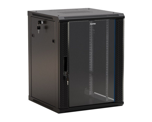 Шкаф Hyperline TWB-1866-GP-RAL9004, черный Шкаф Hyperline TWB-1866-GP-RAL9004, черный