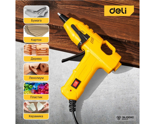 Клеевой пистолет Deli DL5044 (20Вт, диаметр стержня 7мм) Клеевой пистолет Deli DL5044 (20Вт, диаметр стержня 7мм)