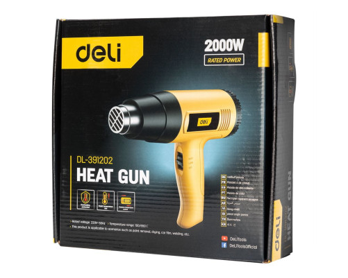 Фен технический Deli DL391202 (2000 Вт, рабочая температура 100-650 град.) Фен технический Deli DL391202 (2000 Вт, рабочая температура 100-650 град.)