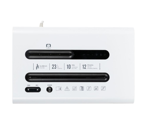 Уничтожитель документов Deli E9903-EU, белый/серебристый