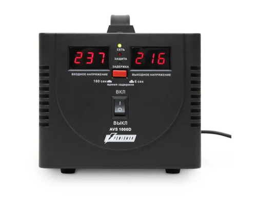Стабилизатор напряжения Powerman AVS 1000 D, черный Стабилизатор напряжения Powerman AVS 1000 D, черный