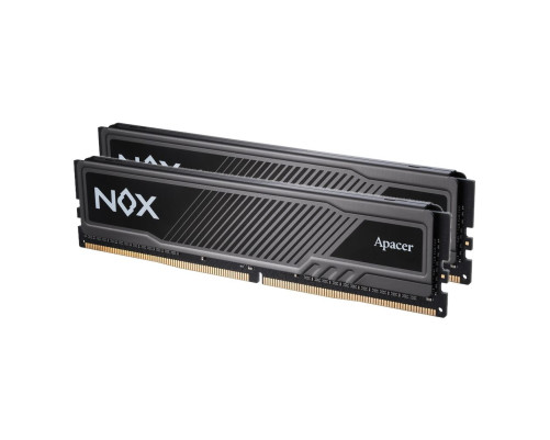 Модуль памяти Apacer NOX Black Gaming Memory AH4U16G36C25YMBAA-2 16GB DDR4 3600 DIMM Non-ECC, CL18, 1.35V, Kit (2x8GB), Intel XMP 2.0, Heat Sink, RTL