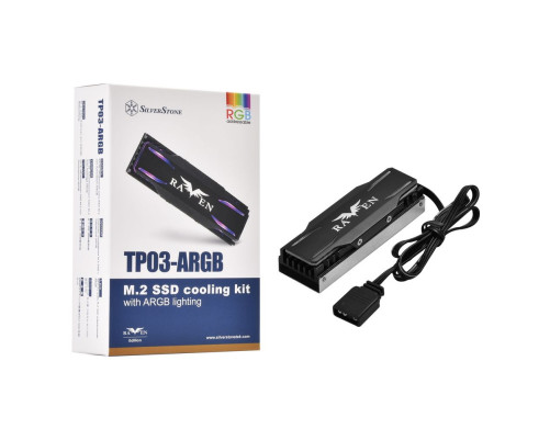 Комплект охлаждения для твердотельного накопителя Silverstone M.2 SSD с ARGB подсветкой Комплект охлаждения для твердотельного накопителя Silverstone M.2 SSD с ARGB подсветкой