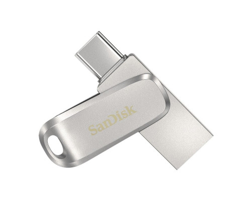 USB накопитель 256GB SanDisk Ultra Dual Drive Luxe USB 3.2 Gen 1, серебристый