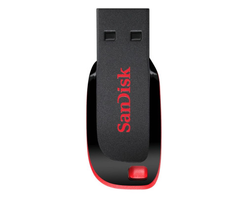 USB накопитель 64GB SanDisk Cruzer Blade USB 2.0, черный/красный USB накопитель 64GB SanDisk Cruzer Blade USB 2.0, черный/красный