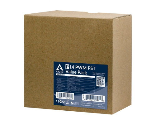 Вентилятор корпусной ARCTIC Cooling P14 PWM PST Value Pack (black/black) (ACFAN00138A) Вентилятор корпусной ARCTIC Cooling P14 PWM PST Value Pack (black/black) (ACFAN00138A)