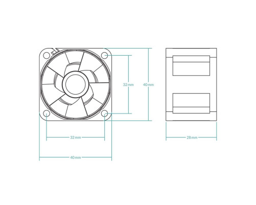 Вентилятор для корпуса Arctic Cooling S4028-15K, черный (комплект 5 шт.)