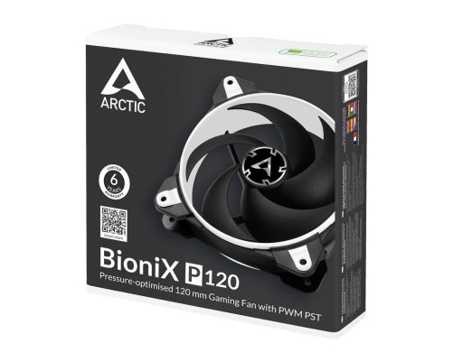 Вентилятор для корпуса Arctic Cooling ARCTIC BioniX P120, белый
