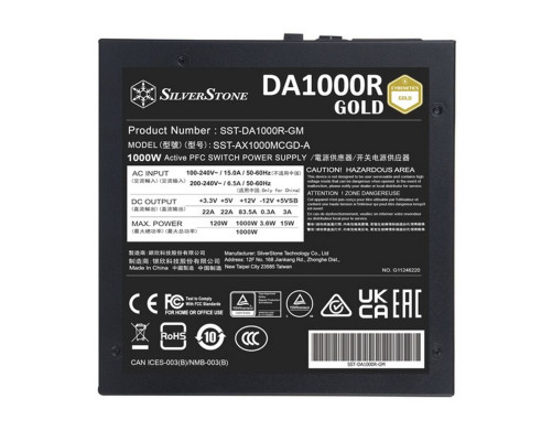 Блок питания 1000 Вт Silverstone SST-DA1000R-GM Блок питания 1000 Вт Silverstone SST-DA1000R-GM