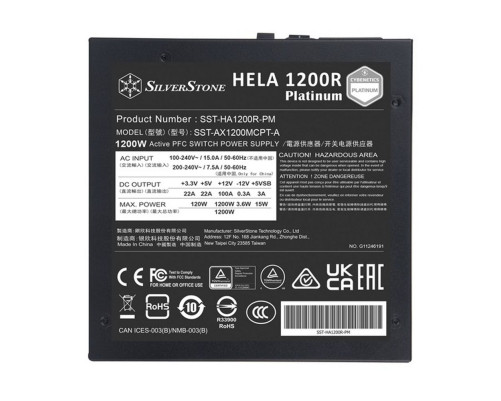 Блок питания 1200 Вт Silverstone SST-HA1200R-PM Блок питания 1200 Вт Silverstone SST-HA1200R-PM
