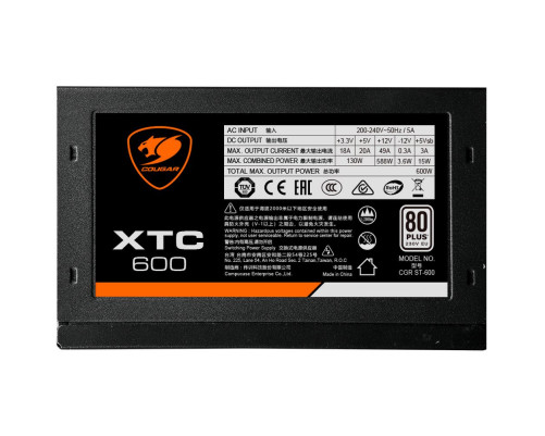 Блок питания 600 Вт Cougar XTC 600